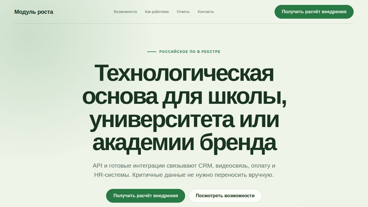 LINKFLOW — обложка примера сайта